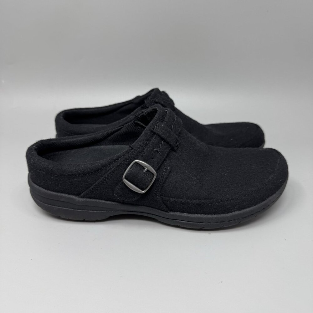 Merrell Encore Kassie Buckle Women’s Sz 7.5 Black Wool Slip On Comfort Loafers